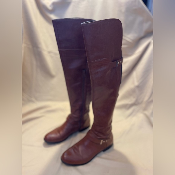 Brown Knee-High Riding Boots - Picture 9 of 10